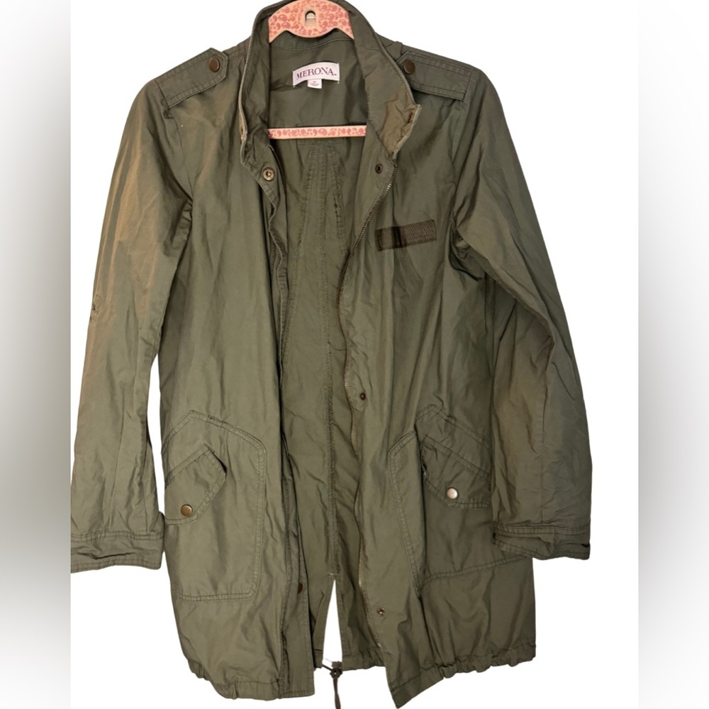 Merona - Army Green Military Jacket women's size small